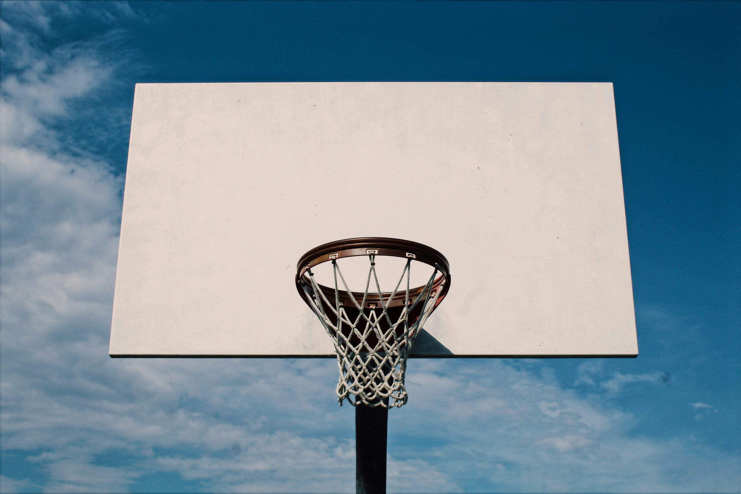 white basketball hoop